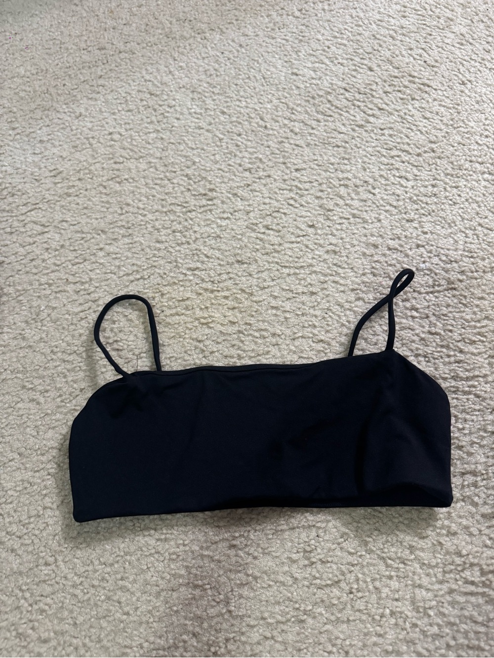 Black Spaghetti Strap Bandeau Top